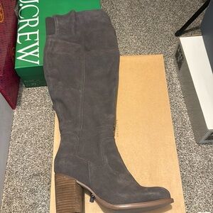 Kelsi Dagger Over the Knee Grey Suede Wide Calf Boots Size 10. Worn Once